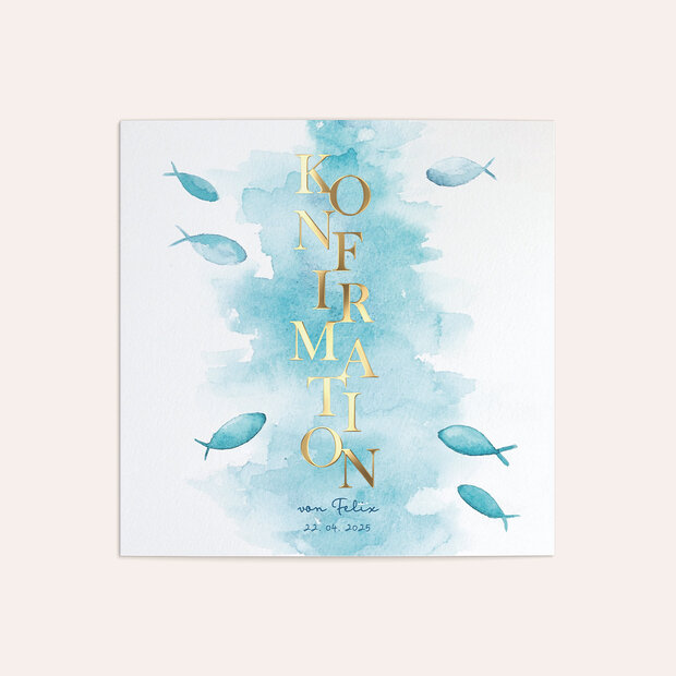 Konfirmationskarten - Fische im Wasser