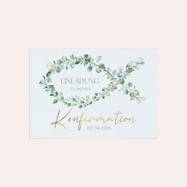 Konfirmationskarten - Konfirmationskarte Fisch