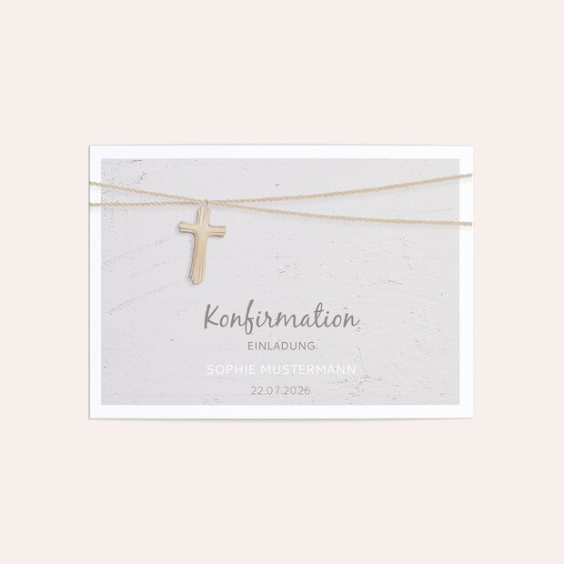 Konfirmationskarten - Holzkreuz