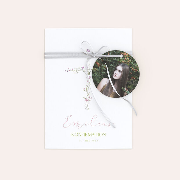 Konfirmationskarten - Cross of Flowers