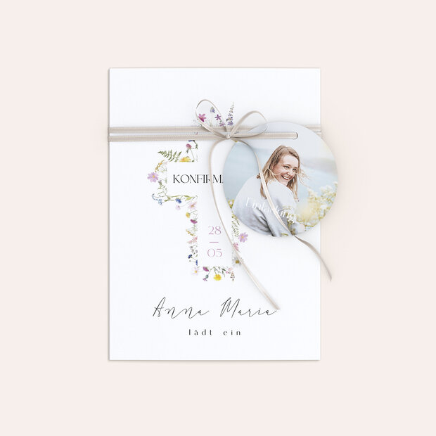 Konfirmationskarten - Bunter Blütensegen