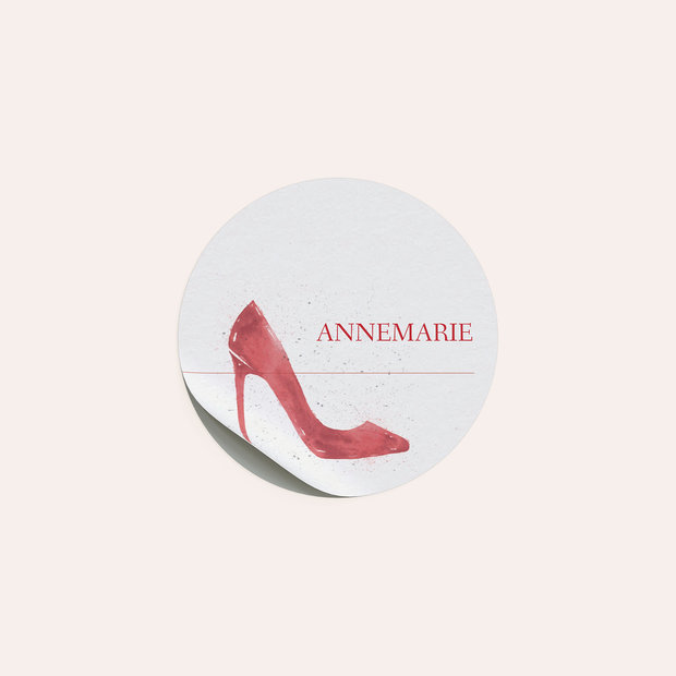 Geschenkaufkleber für Gastgeschenke - High Heels