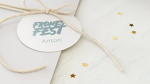 Geschenkanhänger Weihnachten - Fototext Weihnachten