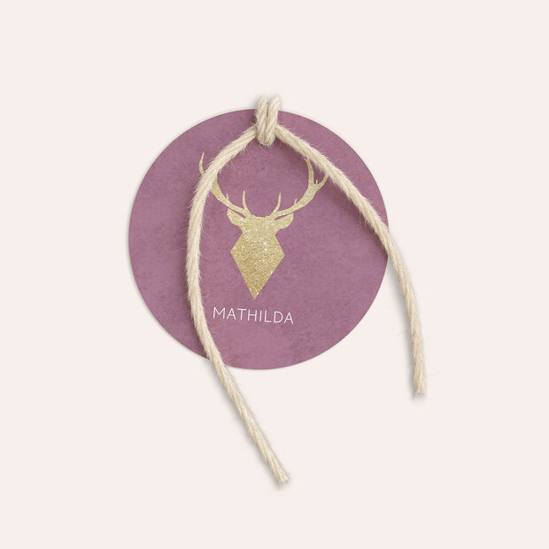 Geschenkanhänger Weihnachten - Goldener Hirsch