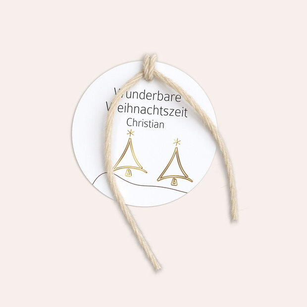 Geschenkanhänger Weihnachten - Weihnachtliches Wäldchen