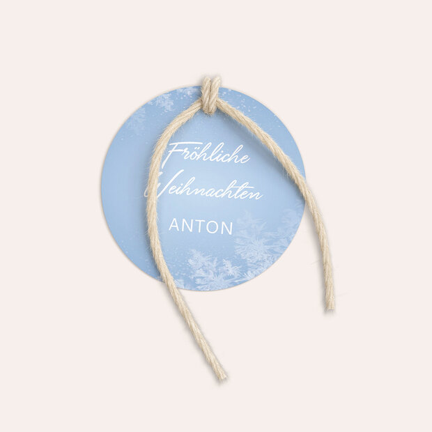Geschenkanhänger Weihnachten - Weiße Flocken