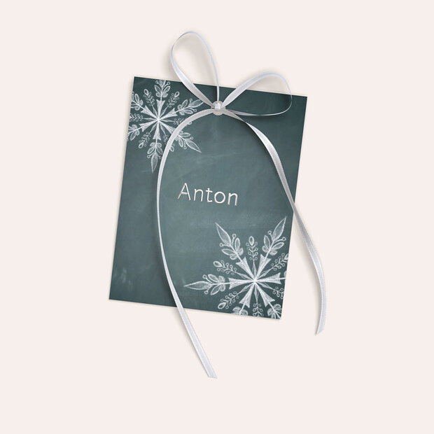 Geschenkanhänger Weihnachten - Eiskristalle