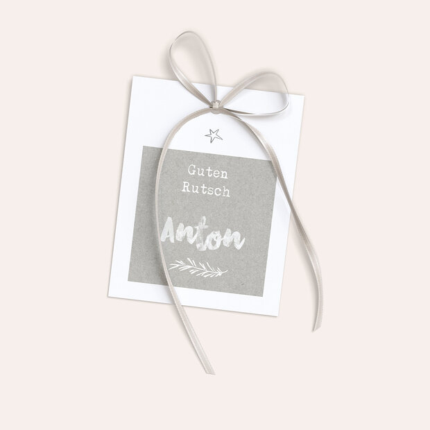 Geschenkanhänger Weihnachten - Zweig und Sternchen