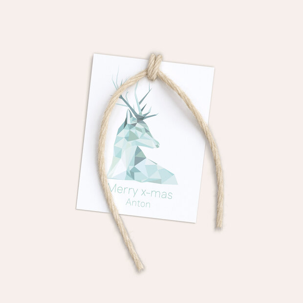 Geschenkanhänger Weihnachten - Prachthirsch