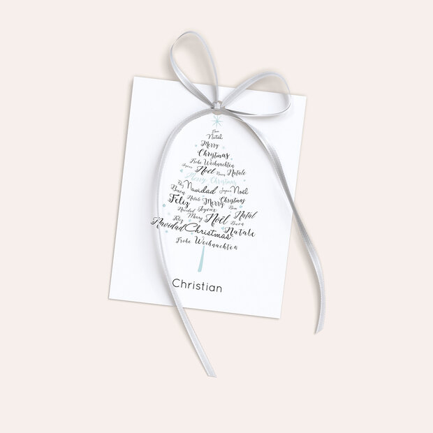 Geschenkanhänger Weihnachten - Sprachenbaum