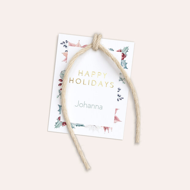 Geschenkanhänger Weihnachten - Happy Holidays