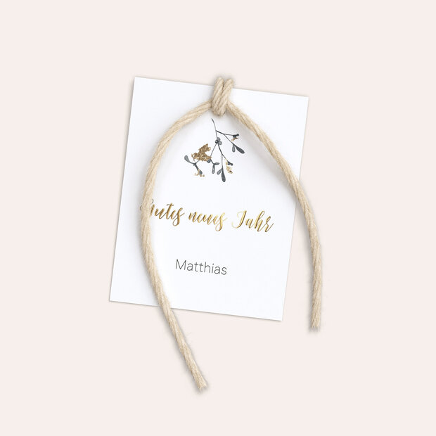 Geschenkanhänger Weihnachten - Goldmistel