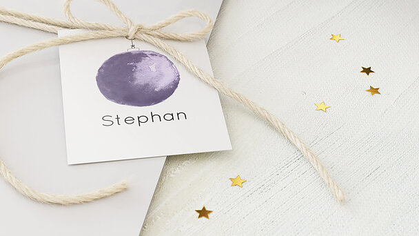 Geschenkanhänger Weihnachten - Weihnachtskugel aquarell