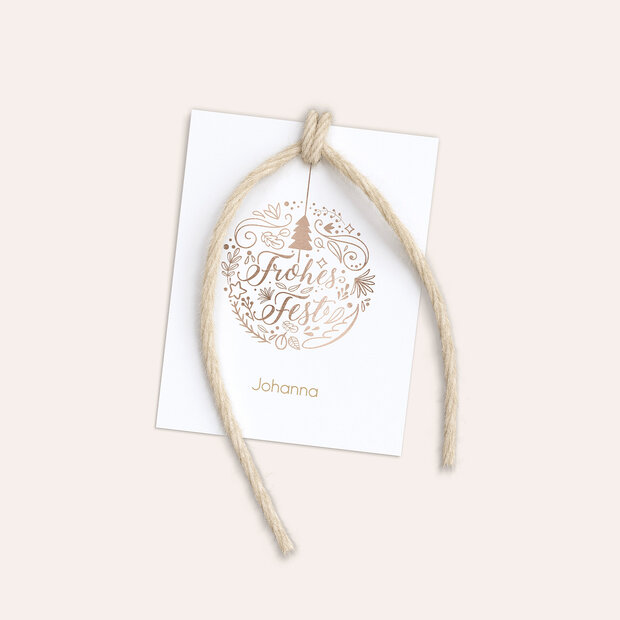 Geschenkanhänger Weihnachten - Christbaumkugel