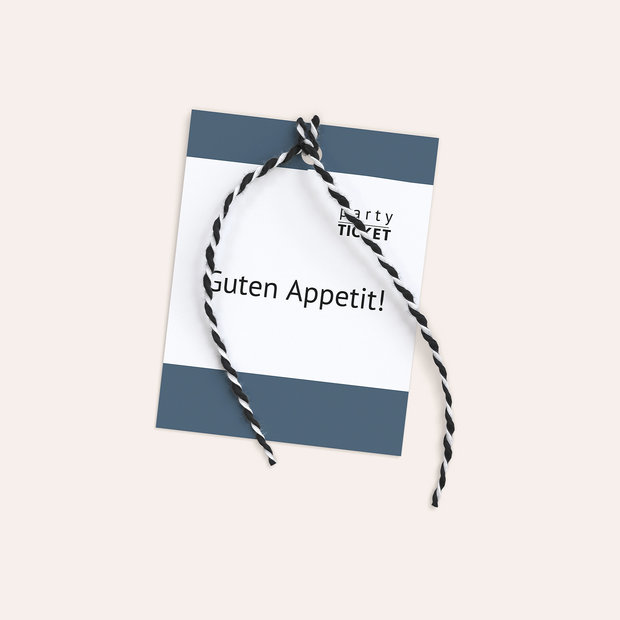 Bestecktaschen und Serviettenanhänger allgemein - Party Ticket