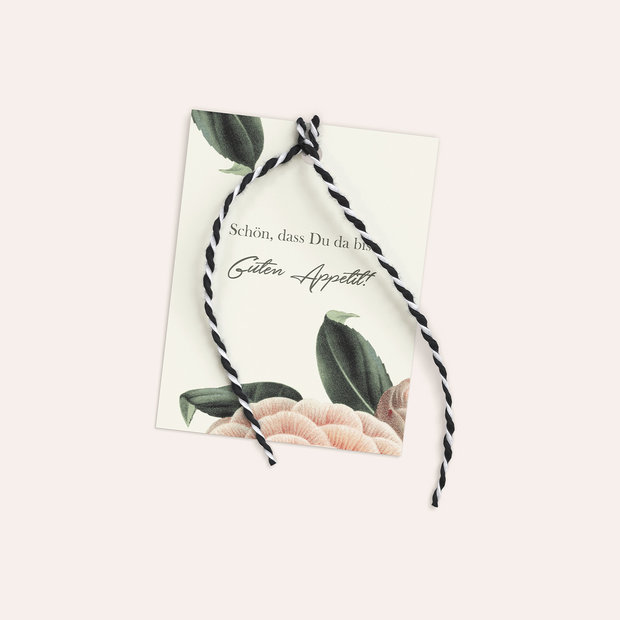 Bestecktaschen und Serviettenanhänger allgemein - Kamelie