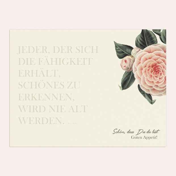 Tischset Geburtstag - Kamelie