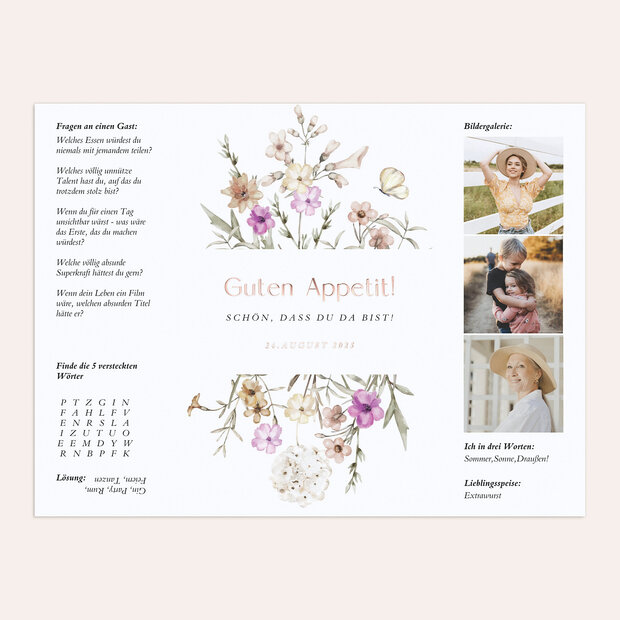 Tischset Geburtstag - Flowery
