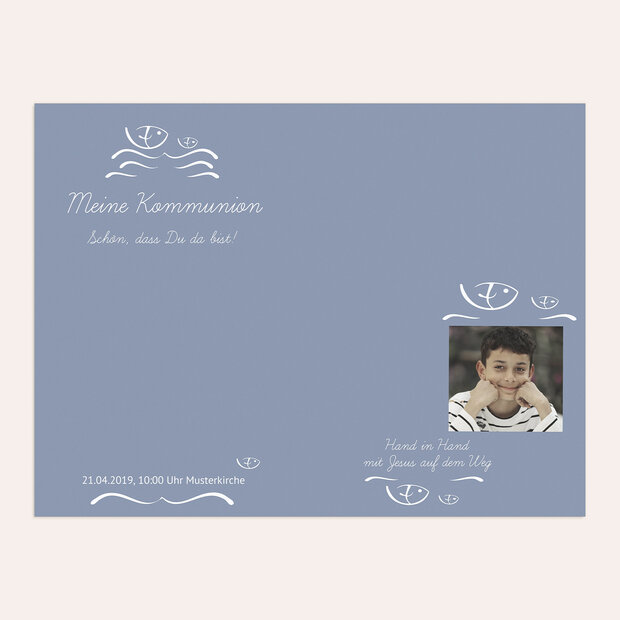 Tischset Kommunion - Wellig