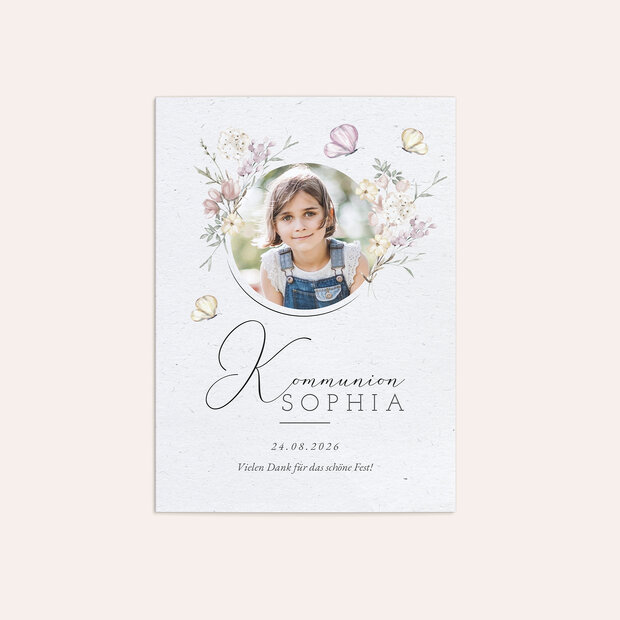 Danksagungen zur Kommunion - Zarter Blütenduft