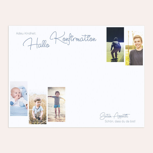 Tischset Konfirmation - So schnell groß