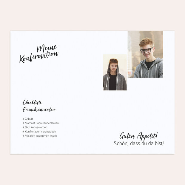 Tischset Konfirmation - Gekachelt