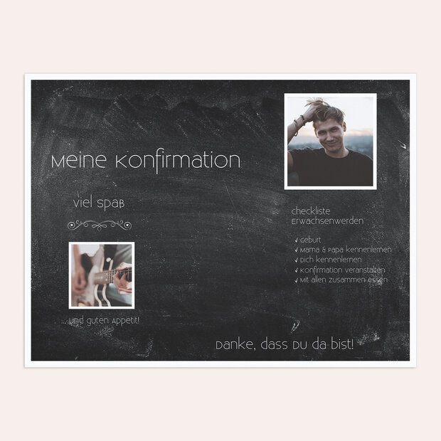 Tischset Konfirmation - Konfirmationstafel