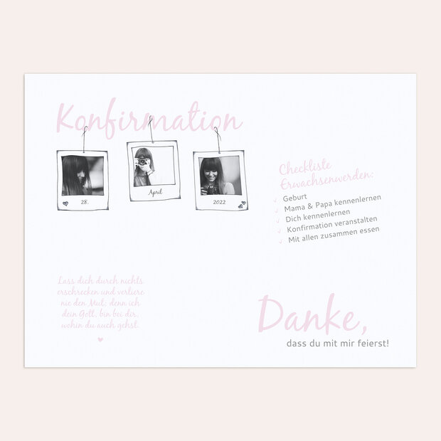 Tischset Konfirmation - Neuanfang