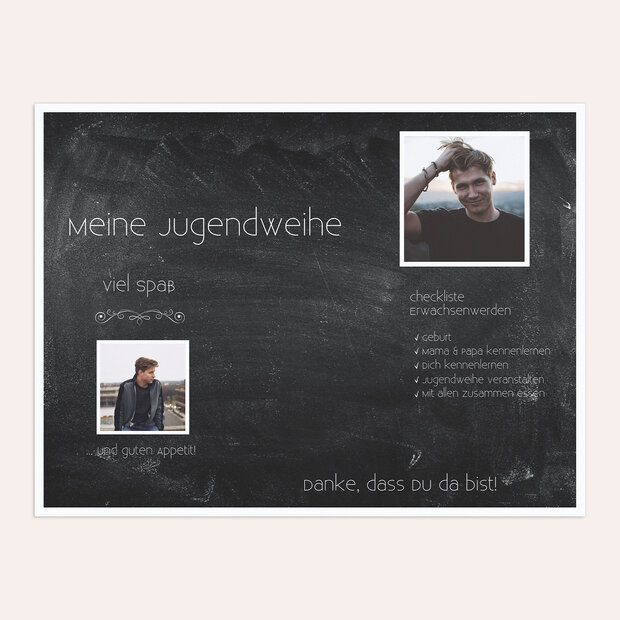 Tischset Jugendweihe - Jugendweihe-Tafel