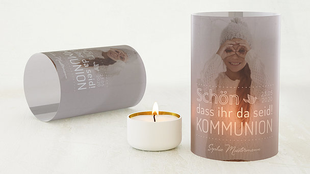 Windlicht Kommunion - Kommunionswimpel