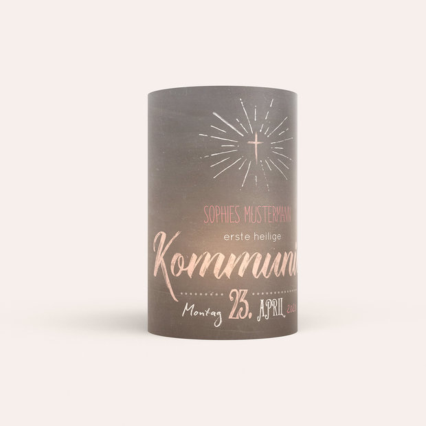 Windlicht Kommunion - Ankündigung