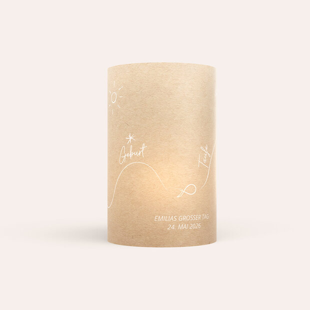 Windlicht Kommunion - Berg und Tal