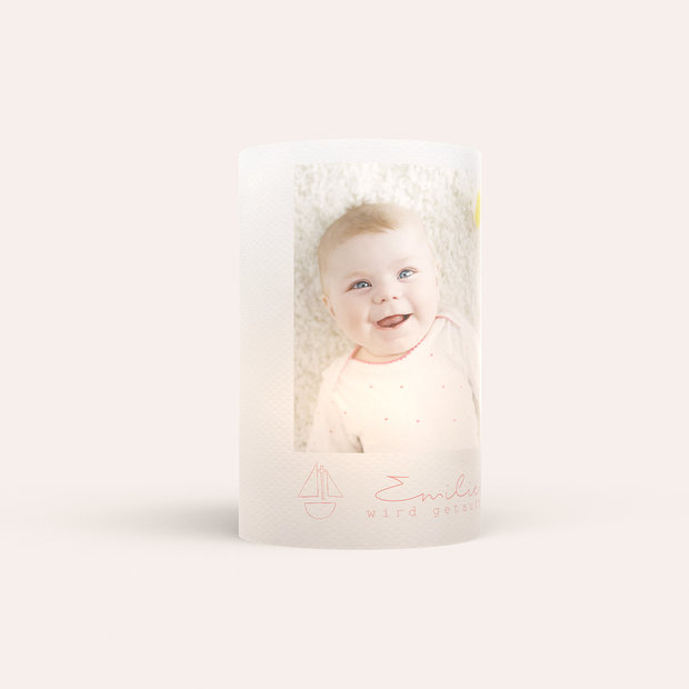 Windlicht Taufe - Schiffchen auf See