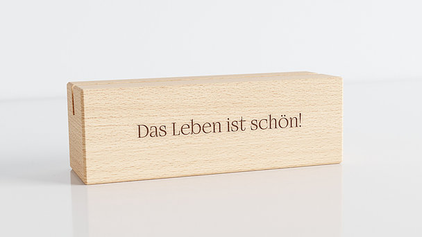 Holzblende für Kalender - Die reinste Lebensfreude