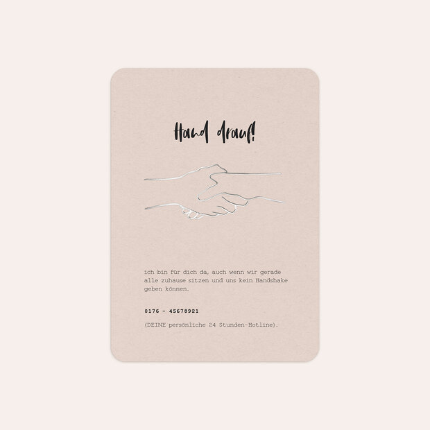 Grußkarten - Hand drauf