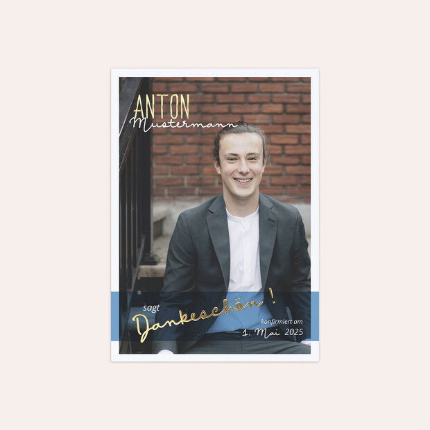 Danksagungen zur Konfirmation - Portraitfoto