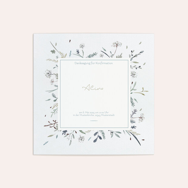 Danksagungen zur Konfirmation - Wiesenblume