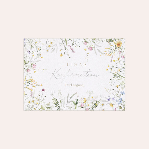 Danksagungen zur Konfirmation - Blumentraum