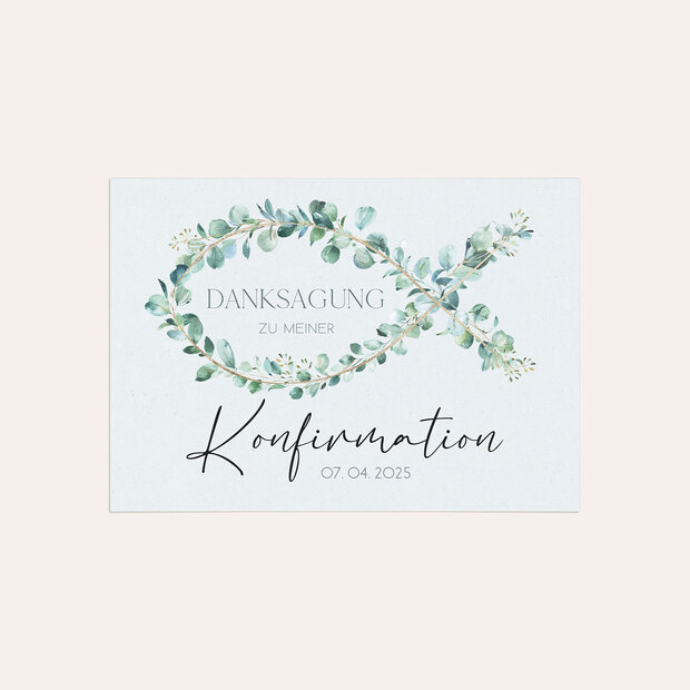 Danksagungen zur Konfirmation - Konfirmationskarte Fisch