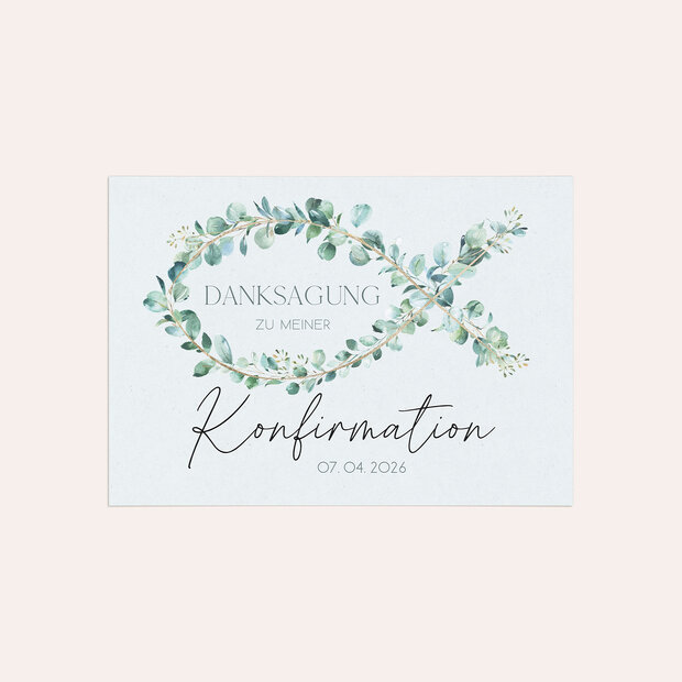 Danksagungen zur Konfirmation - Konfirmationskarte Fisch