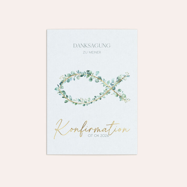Danksagungen zur Konfirmation - Konfirmationskarte Fisch