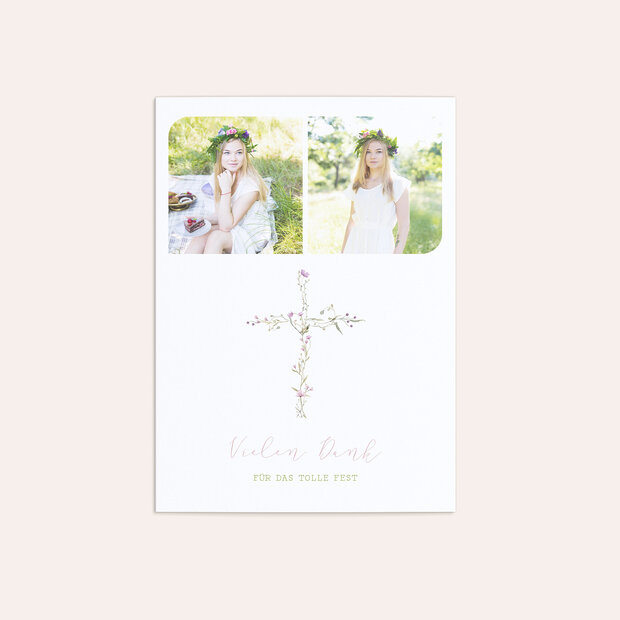 Danksagungen zur Konfirmation - Cross of Flowers