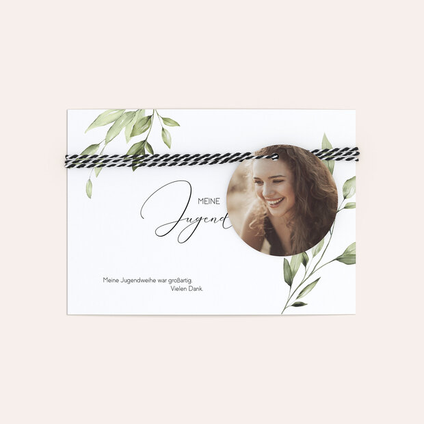 Danksagungen zur Jugendweihe - Grüner Meilenstein
