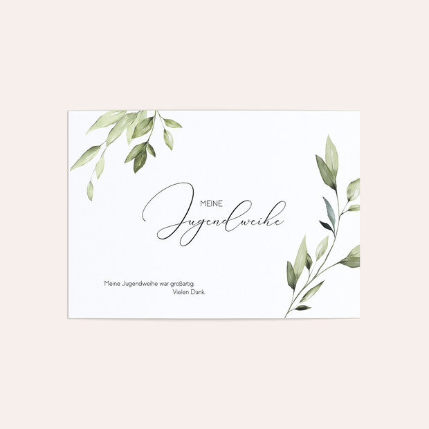 Danksagungen zur Jugendweihe - Grüner Meilenstein