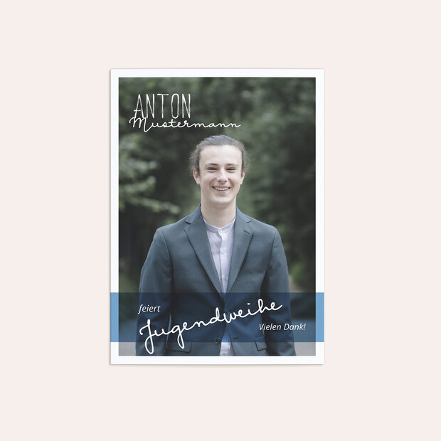 Danksagungen zur Jugendweihe - Portraitfoto
