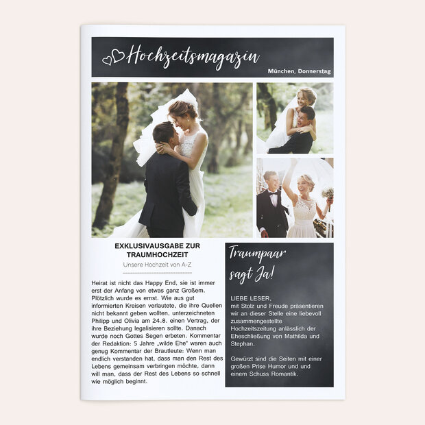 Hochzeitszeitung - Herz & Seele Festschrift