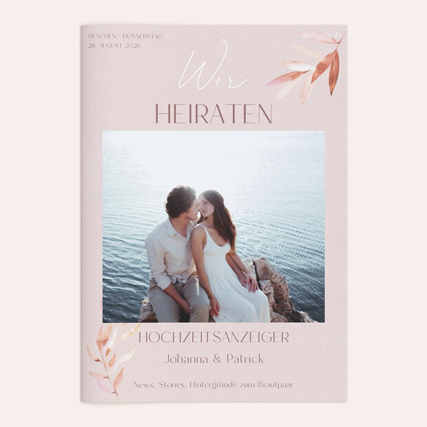 Hochzeitszeitung - Inspiriert von Farnen