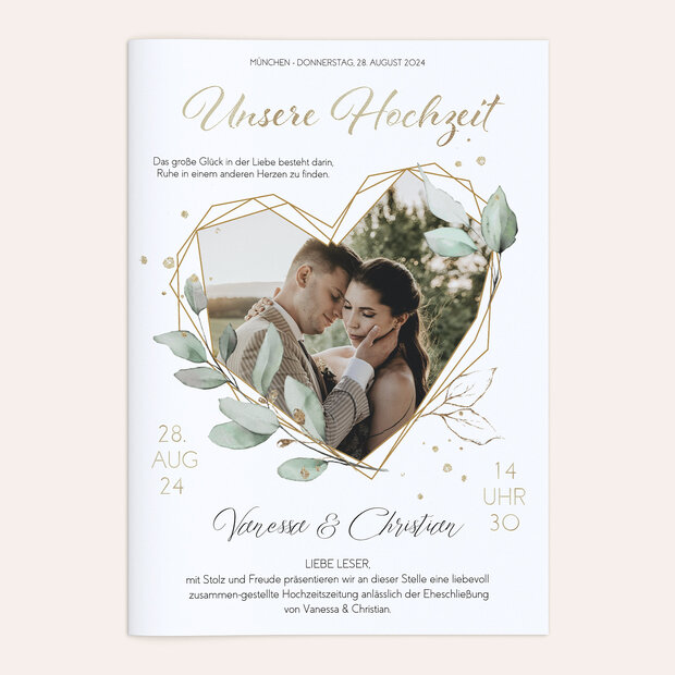 Hochzeitszeitung - Traum der Liebe Festschrift