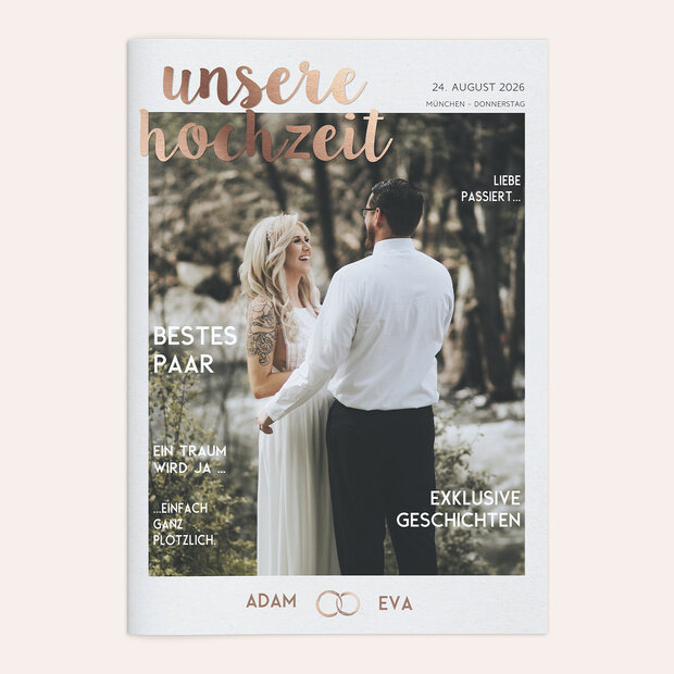 Hochzeitszeitung - Edles Ja Festschrift