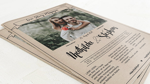 Hochzeitszeitung - Kraftpapier Festschrift